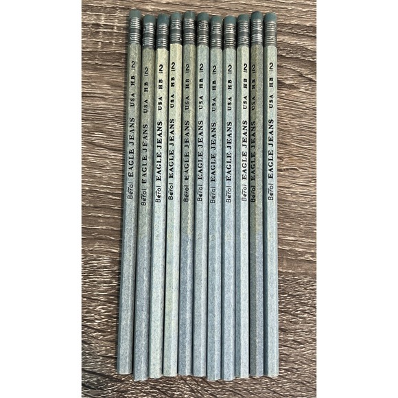 Berol Other - Berol Eagle Jeans No. 2 HB Pencil Lot of 11 Unused Unsharpened USA Vtg No Box